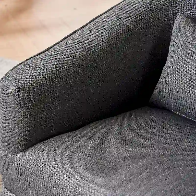 Swivel Barrel Chair With Ottoman