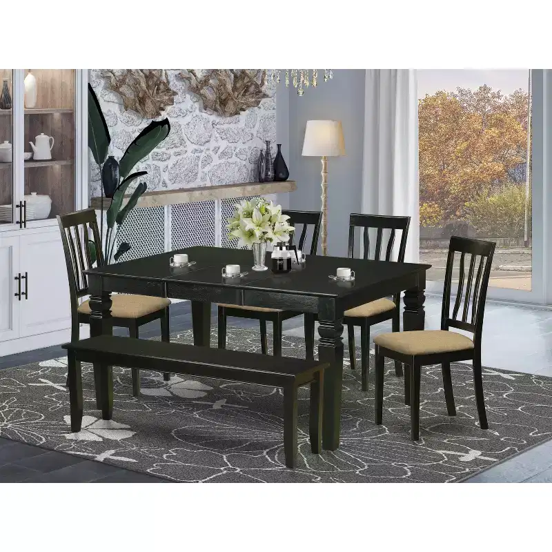 Dinette Table Set with Chairs - Kitchen Dining Room Table 7 Piece Set