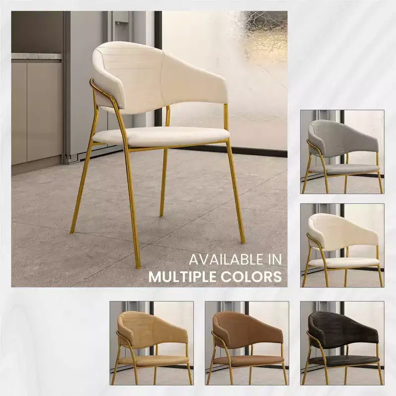 Upholstered Dining Chair Set of 2 Velvet Camelback Stainless Steel Legs 330 lbs