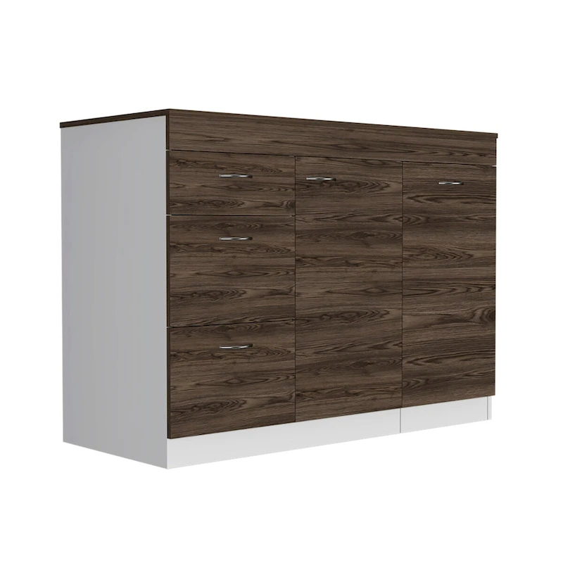 Grecia Kitchen Base Cabinet,Three Drawers, Two Internal Shelves - N/A