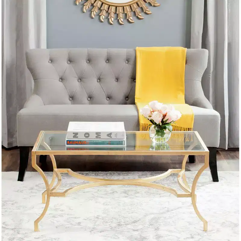 Alphonse Coffee Table - Gold/Glass