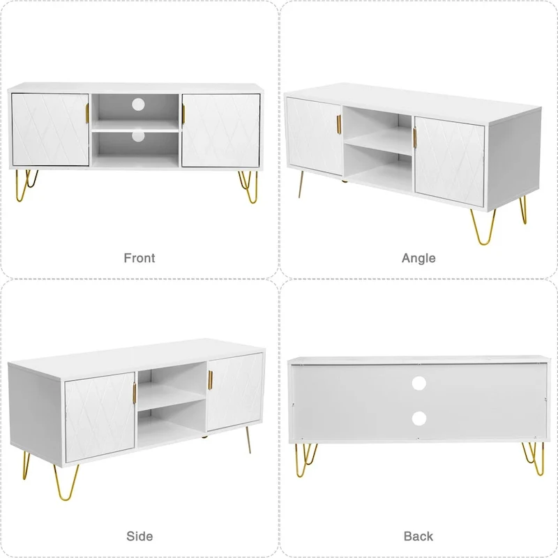 TV Stand TV Console Table Cabinet Wood Entertainment Center