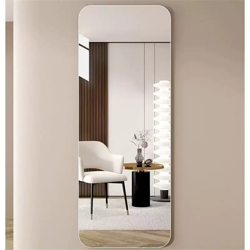 Explosion-Proof Full Body Wall Mirror, Round Corner, 5mm