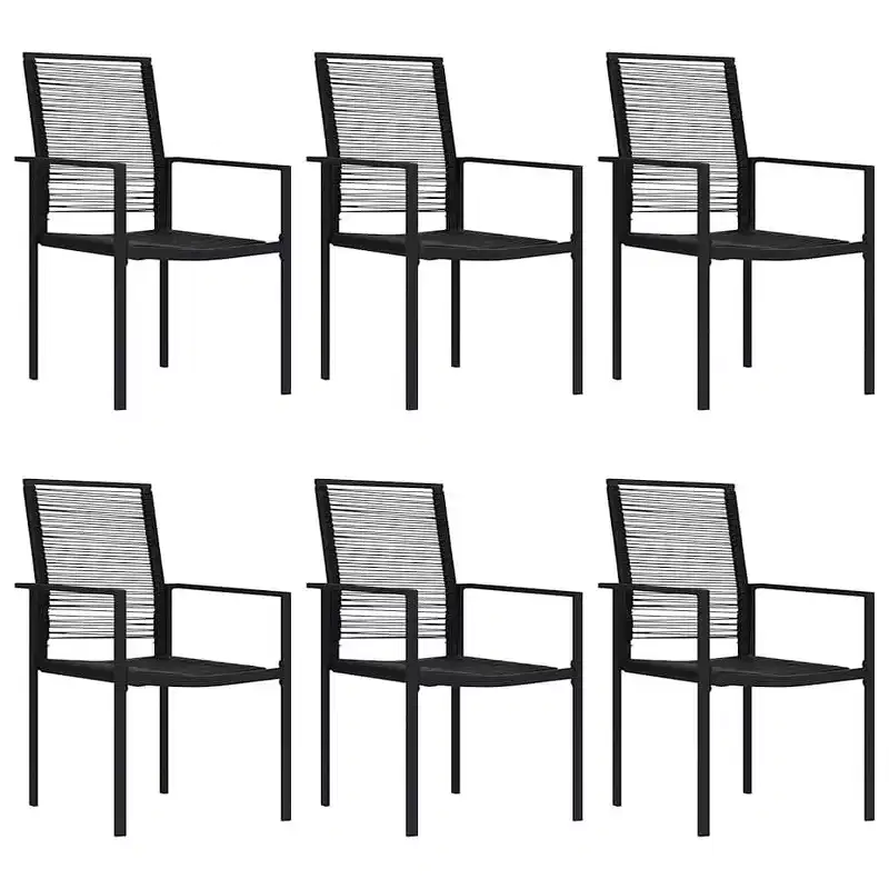 vidaXL Dining Set Black Powder-Coated Steel Large Durable Dining Set