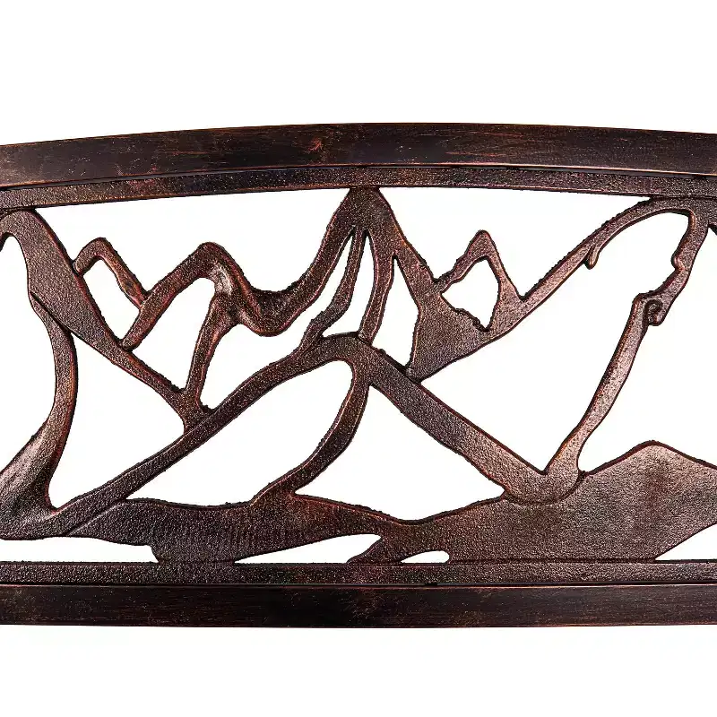 Metal Garden Bench, Mountain View
