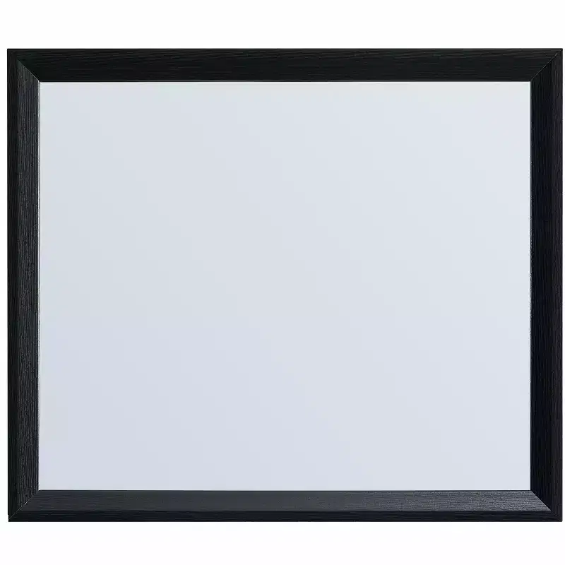 41 in. W x 35 in. H Rectangle Wood Frame Black Dresser Mirror