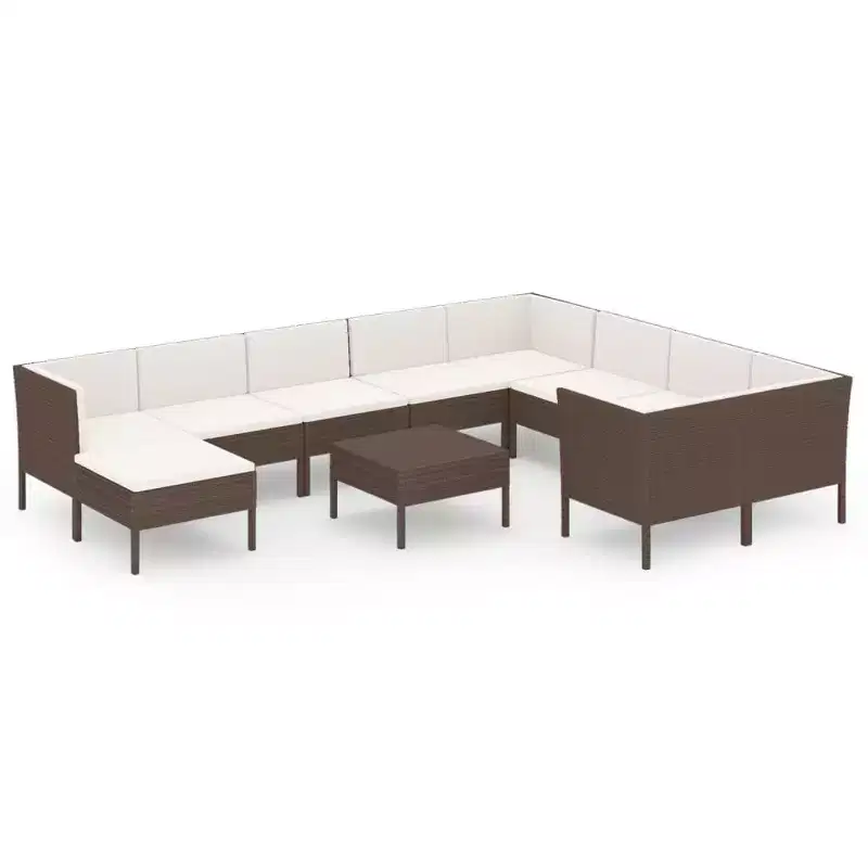 vidaXL Garden Lounge Set Brown
