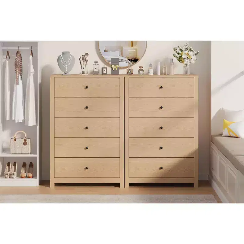 Dresser  Modern Simply Chest of Drawers, Wood Storage Dresser with Deep Drawers