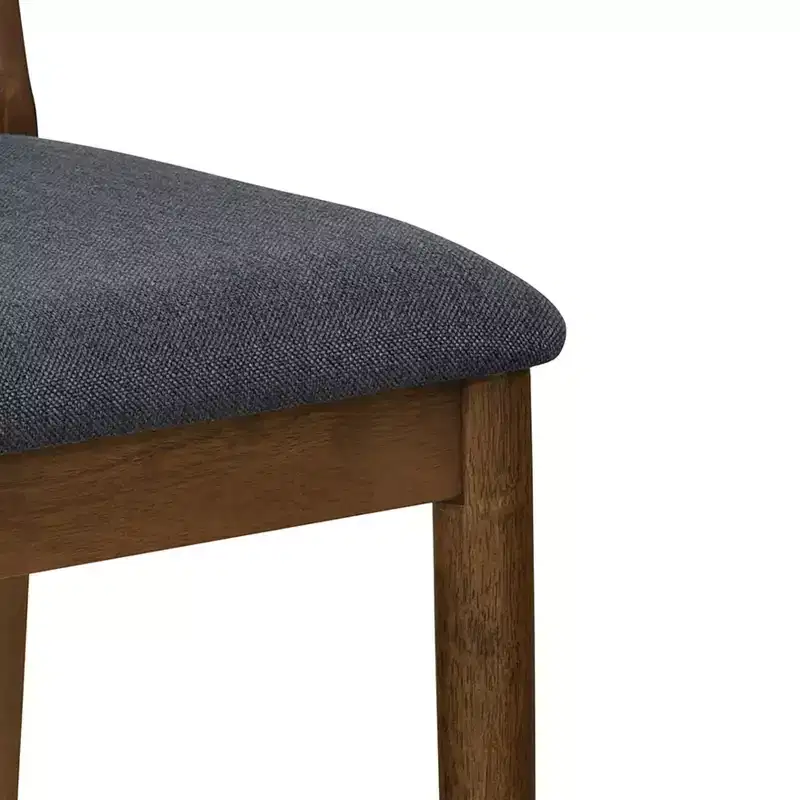 Set of 2 Modern Rubberwood Upholstered Counter Stools with Woven Rope Backrest, 300 lbs