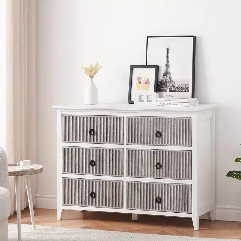 5-Drawer Wide Wooden Dresser | Bedroom, Living Room, Hallway