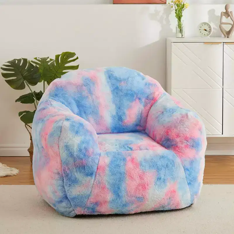 Bean Bag Chair with Filler, Sofa with Foam Filled, Pink Bean Bag Couch Lazy Sofa Adult Beanbag Chair