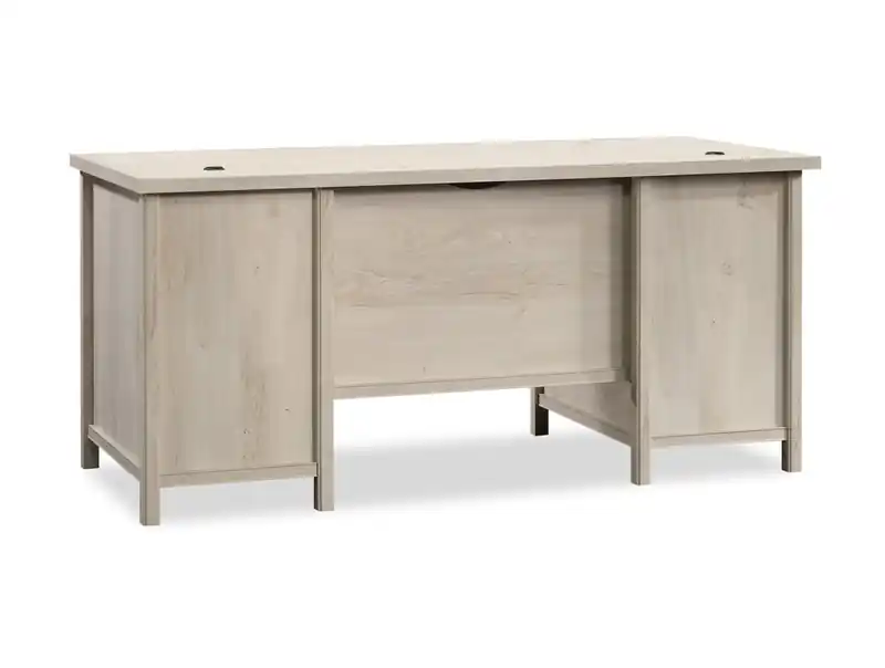 65.12 Executive Office Desk with 7-Drawers - Chalked Chestnut