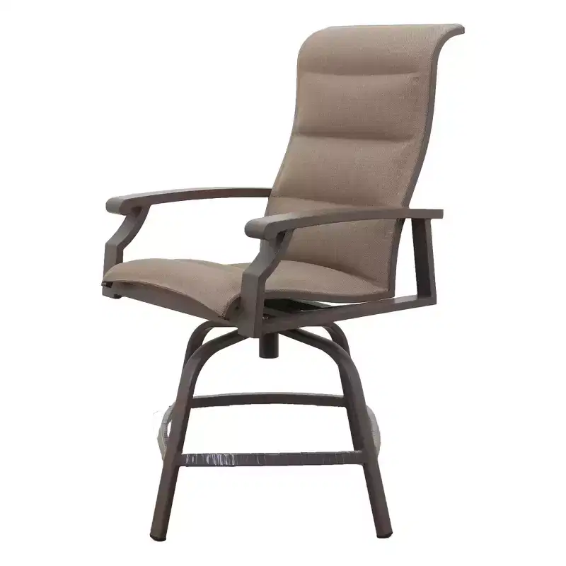 Courtyard Casual Madison Balcony Padded Sling Swivel Stool Alum frame in powder coating