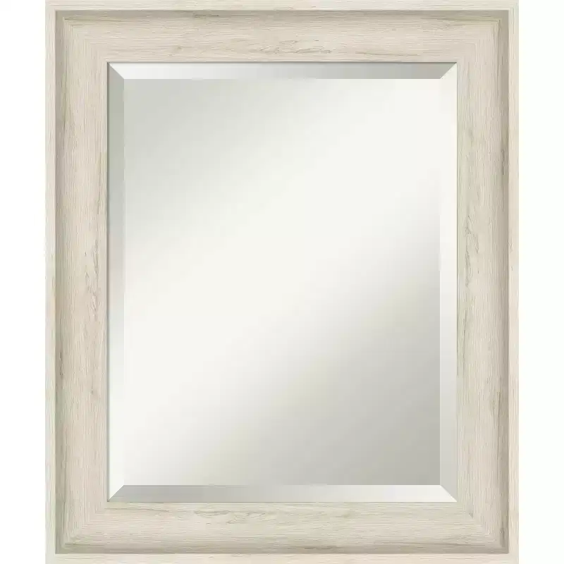 Regal Framed Bathroom Vanity Wall Mirror Birch Cream