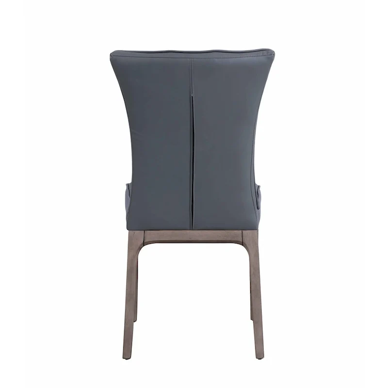 Somette 5-Piece Dining Set with Round Glass Table, Acrylic Base & 4 Tufted Side Chairs