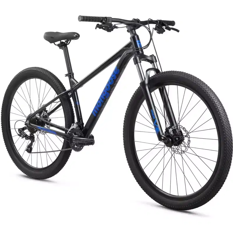 Mongoose Switchback Comp Mountain Bike, 29 Wheels, 14-Speed, Suspension Fork, Black