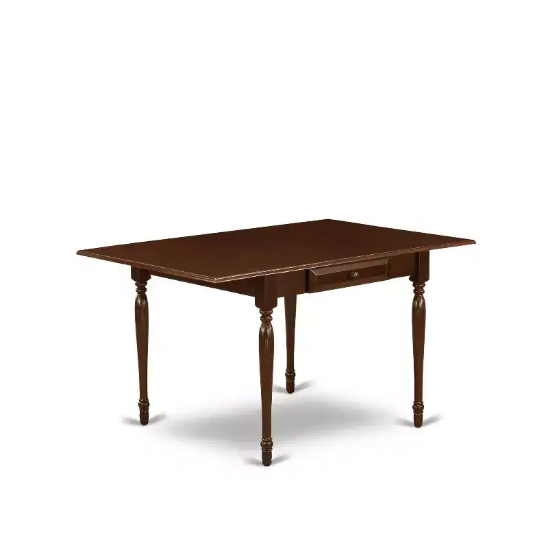 3-Piece Mahogany Finish Solid Wood Top Dining Table Set