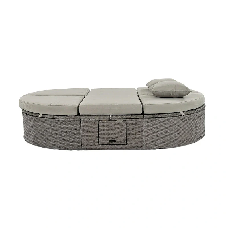 Patio 2-Person Daybed with Cushions and Pillows