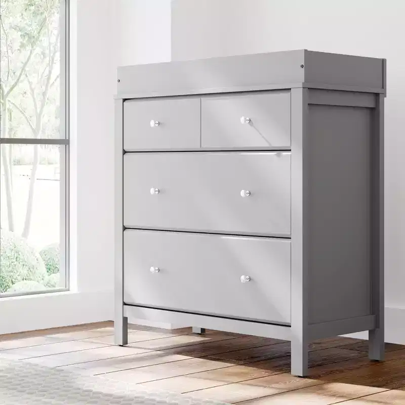 3-Drawer Dresser with Changing Topper