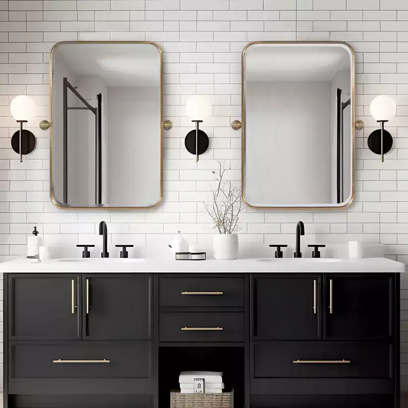 PexFix 31x23Aluminum Fine Edge Wall Mirror Set of 2