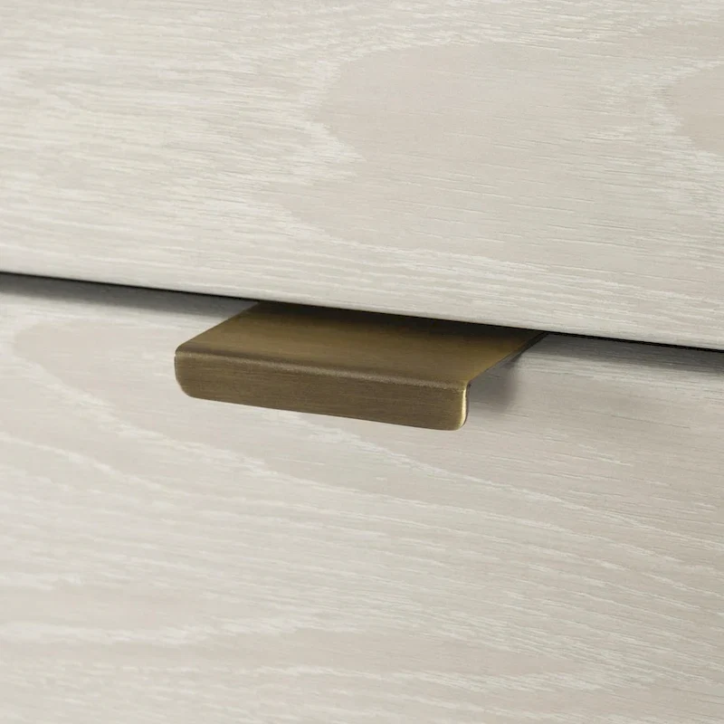5-Drawer Door Chest Dresser with Clothes Rod, Glam Style with Brass Legs and Faux Marble Top