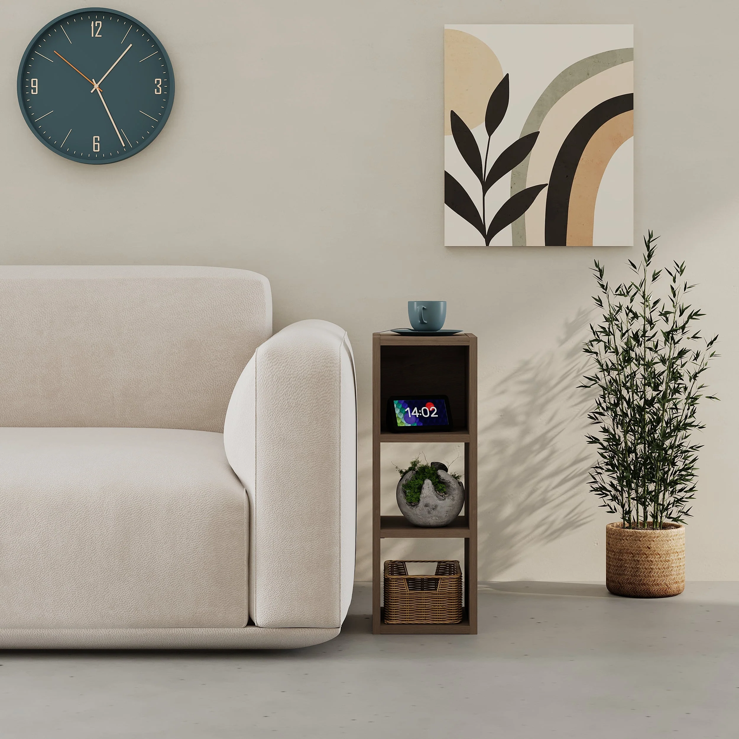 Small Low Standing Bookcase – Modular Storage Unit