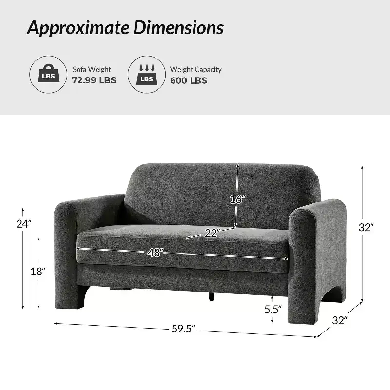 Felisa Modern Loveseats Sofa|ART OF LIVING DESIGNS