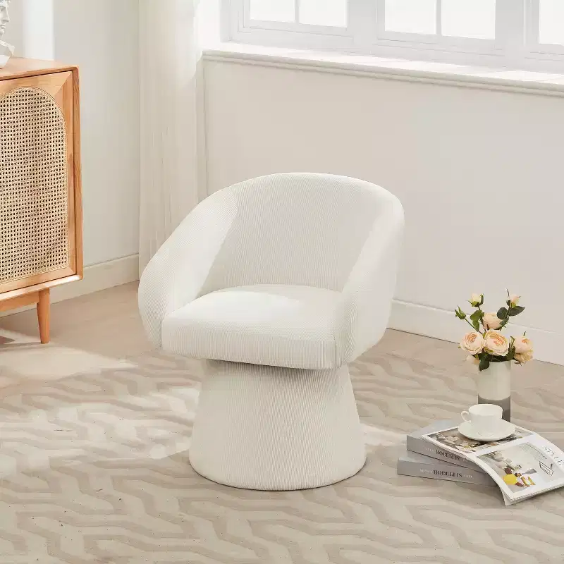 Christopher Knight Home Thane Mid-Century Modern Swivel Corduroy Upholstered Accent Chair