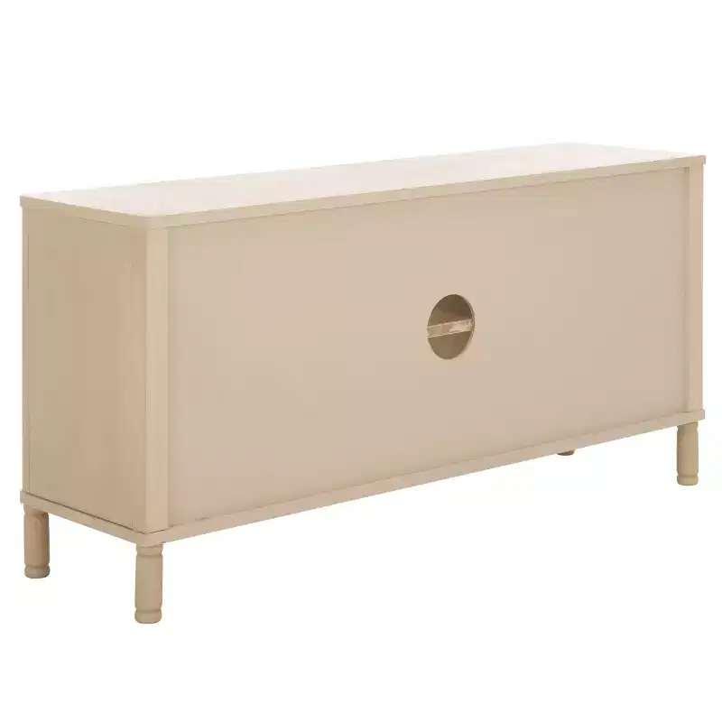 2-Door TV Stand | Desert Brown / Matte Black / Natural | Fits up to 43