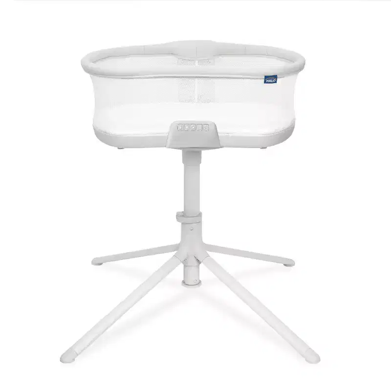 HALO BassiNest Soothing Swivel Sleeper 3.0 Baby Bassinet - Gray: Adjustable Height, 360-Degree Swivel, Vibration