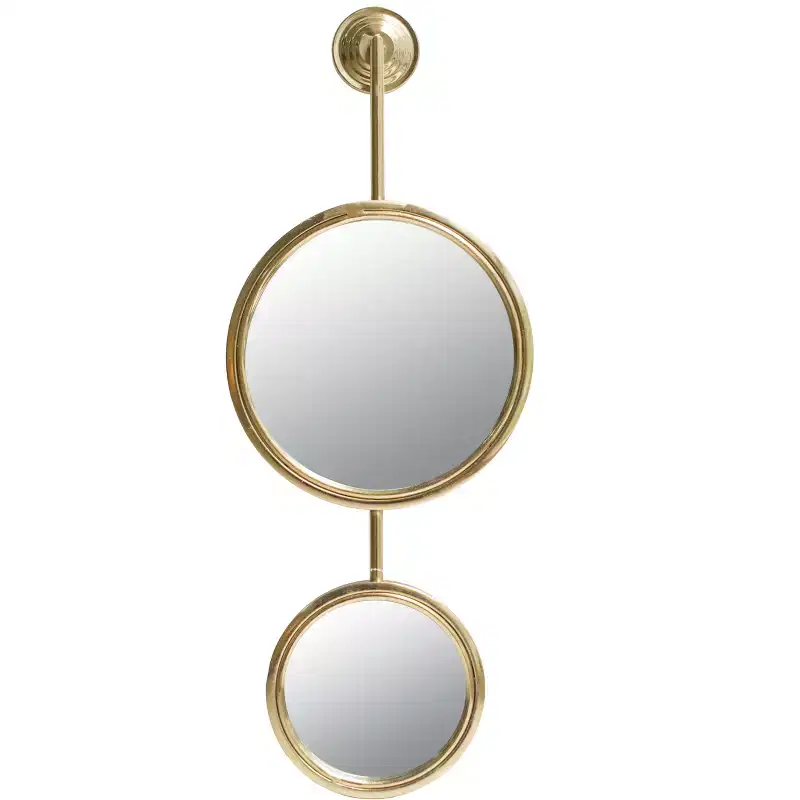 11 x 28.5 Inch Contemporary Circle Wall Mirror Set of 2