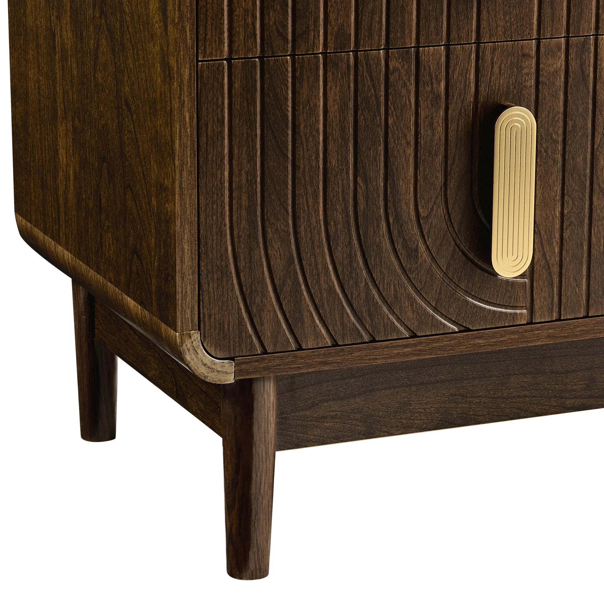2 Drawer Bedside Table - Walnut