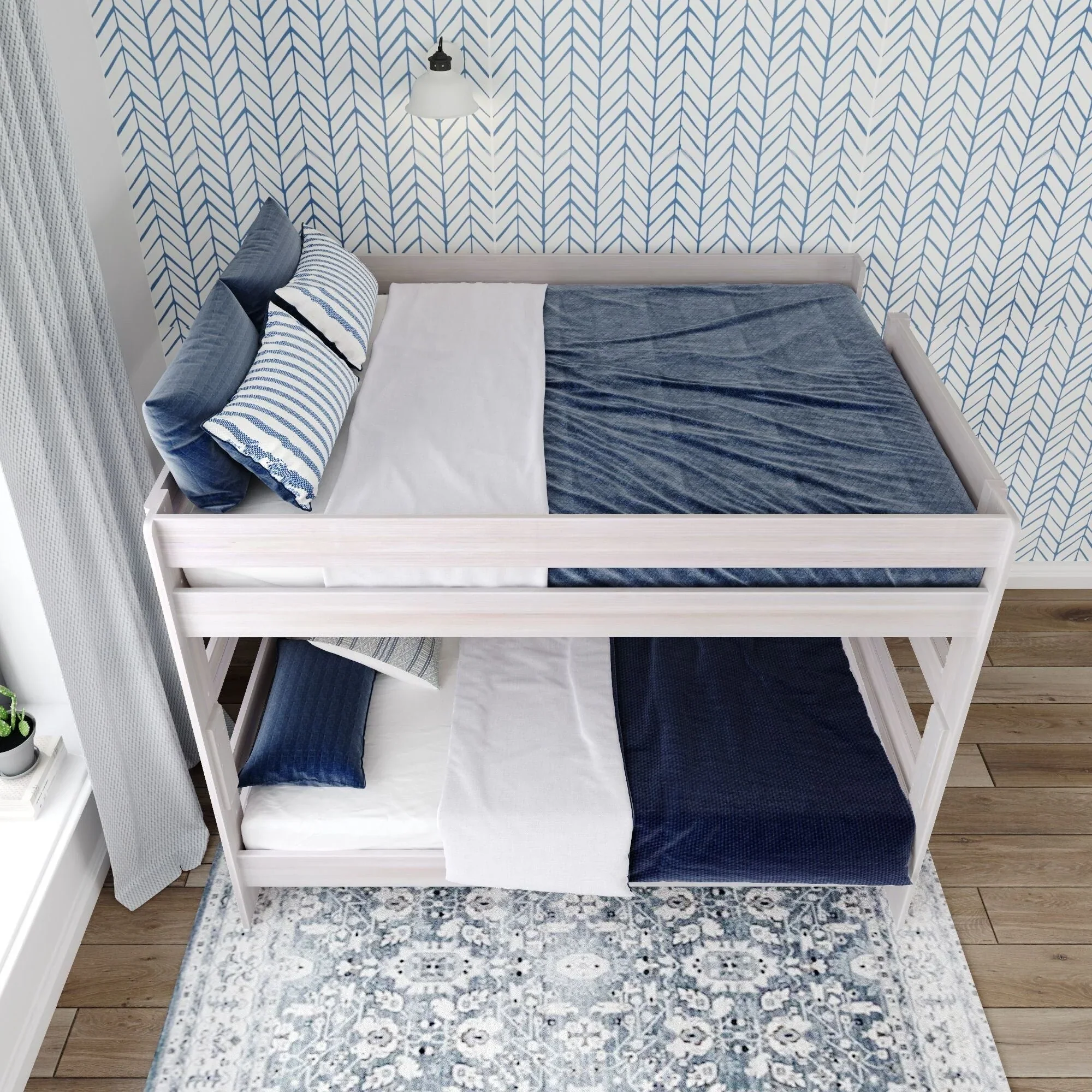 Max and Lily Farmhouse Queen over Queen Bunk Bed