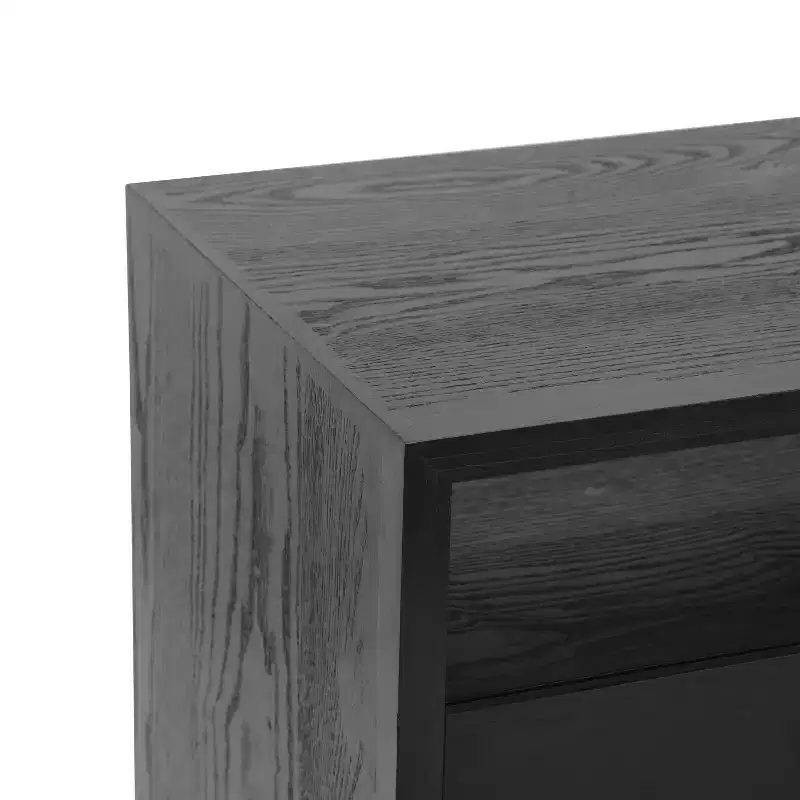 Ramona Modern Nightstand with 2 Drawers and Open Shelf