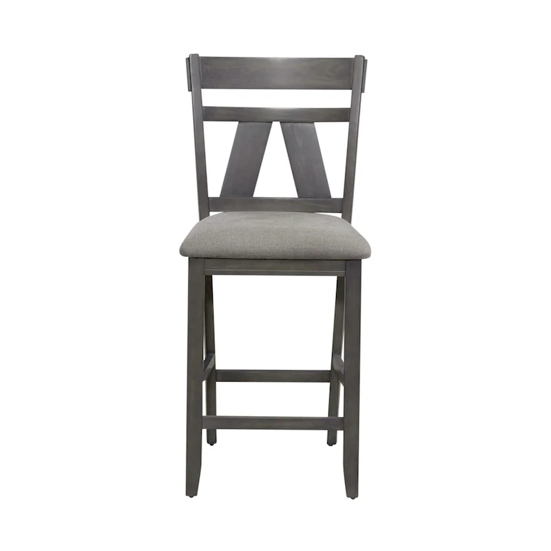 Industrial Counter Height Pub Table with 2 PU Upholstered Stools