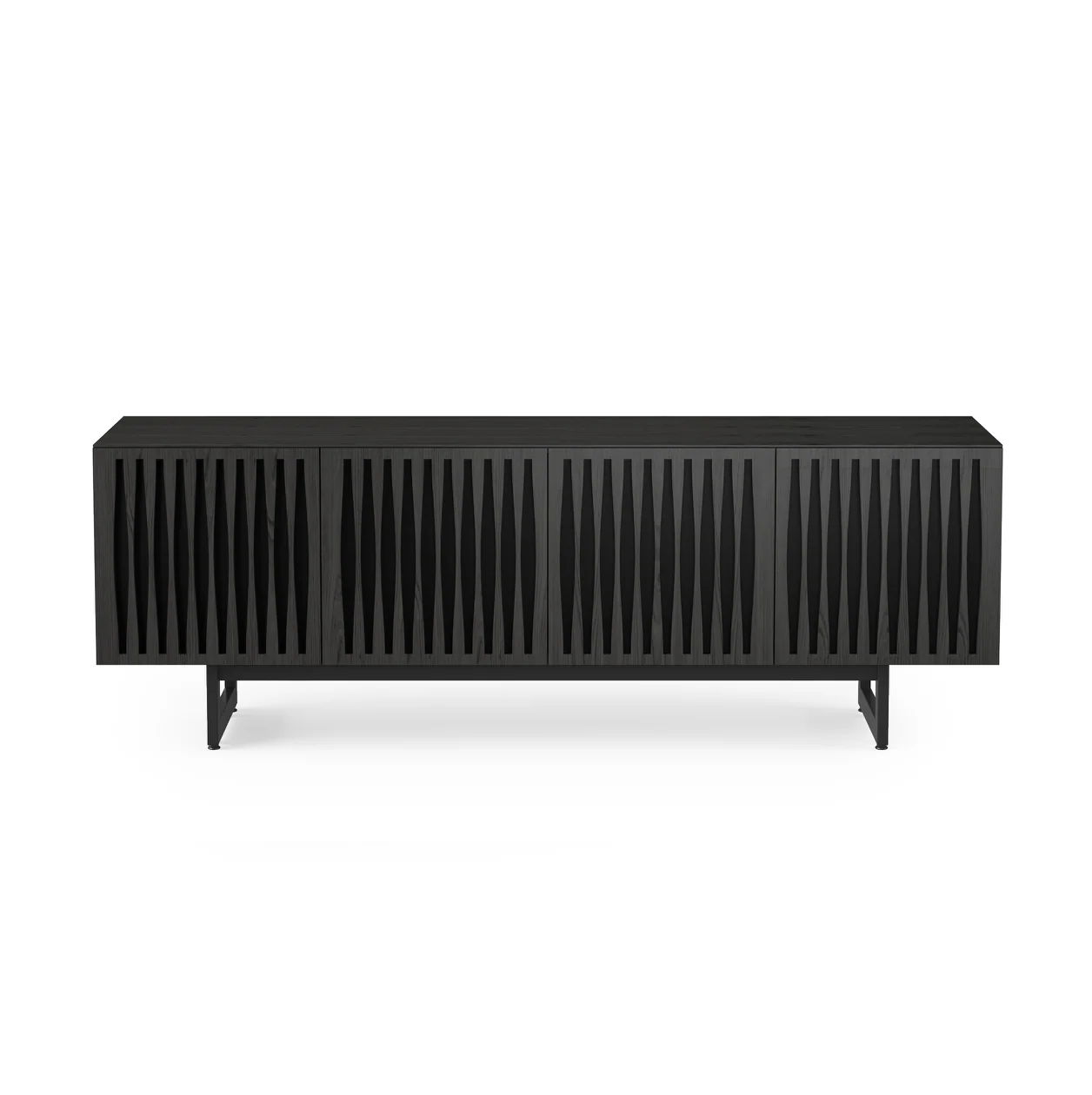 Mid-Century Charcoal Ash Entertainment Cabinet for Living Room