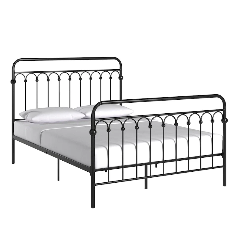 Metal Arches Platform Bed Frame, Arch Head and Footboard Design, Multiple Sizes and Finishes