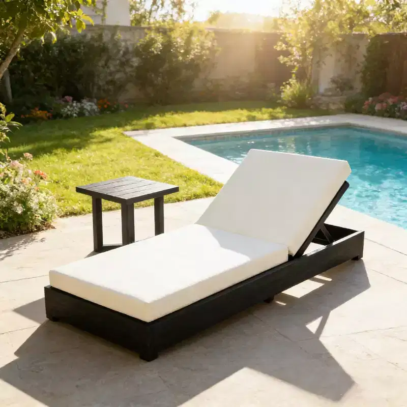 Christopher Knight Home Dee Modern Patio Acacia Wood Seating Sunlounge with Slatted Side Table