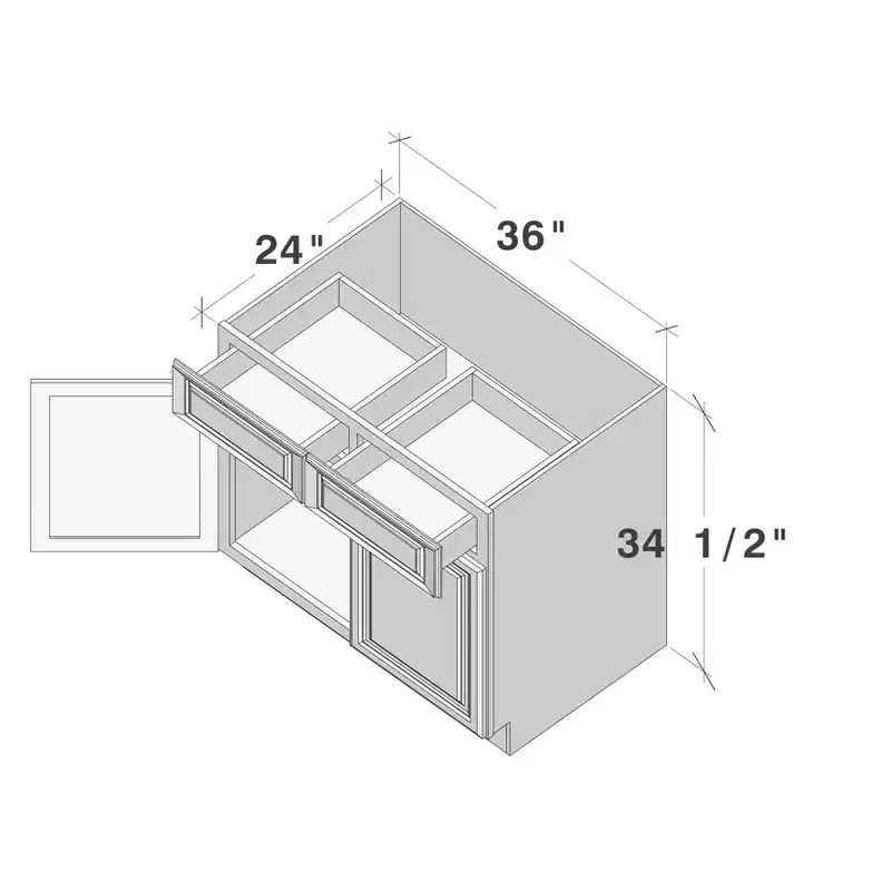 CASAINC 30 in. W x 24 in. D x 34.5 in. H Base Kitchen Cabinet with Drawer and Soft-Close Hinges  Plywood RTA Cabinet