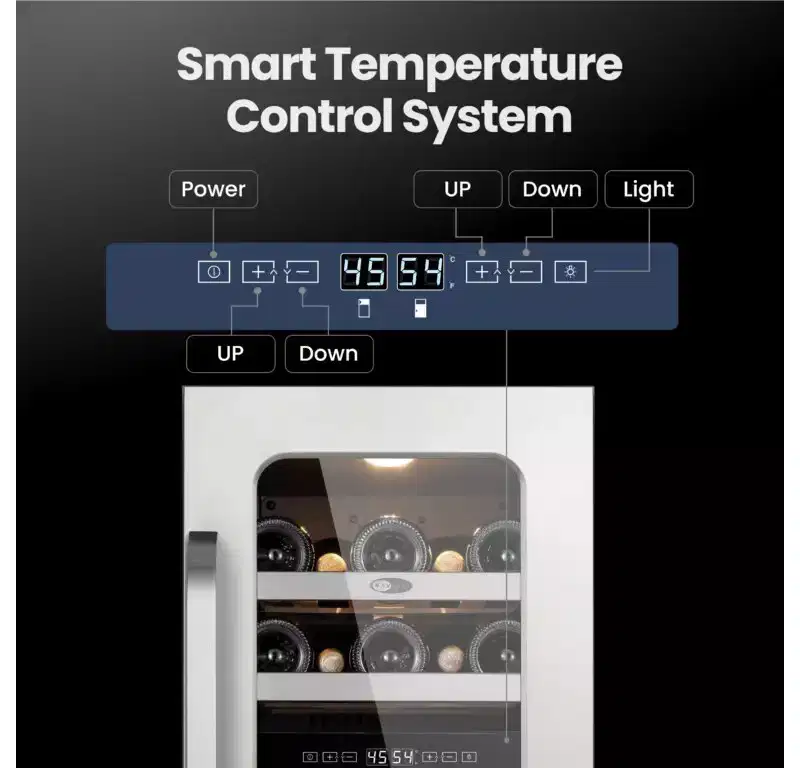 Whynter BSR-029DW 15 inch Built-ln 29 Bottle Stainless Steel Wine Refrigerator