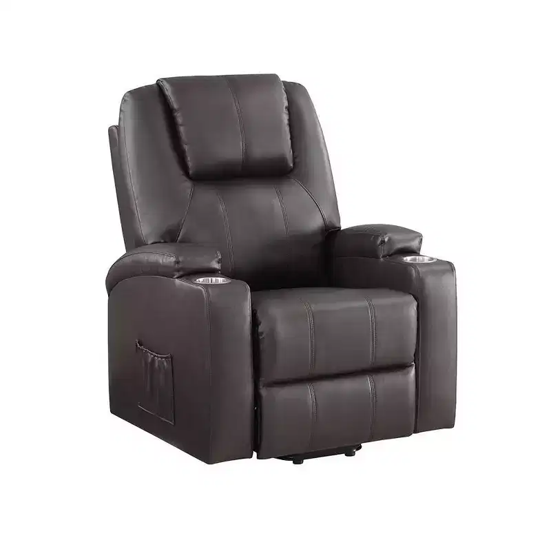 Acme Furniture Evander Leather Aire Power Recliner Sofa Brown