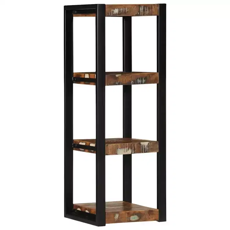 XL Wall Shelf Multicolor Reclaimed Wood Wall Shelf Square