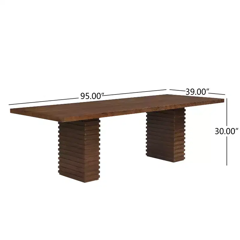Christopher Knight Home Yao Modern 7 Piece Dining Set with Rectangular Table and 6 Rubberwood Upholstered Chairs