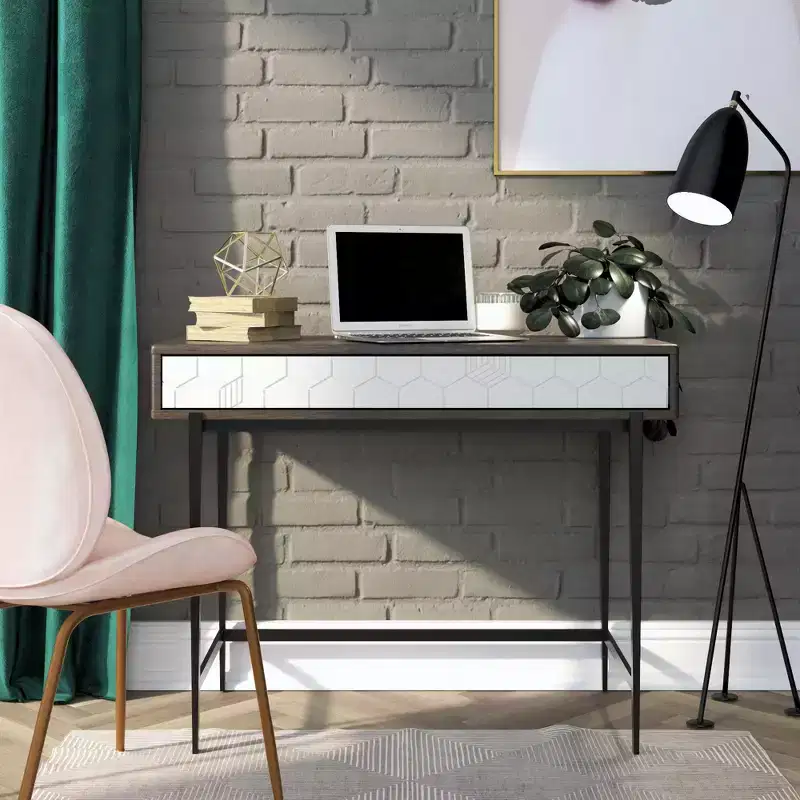 Moulton Modern 39 Computer Desk with Metal Legs