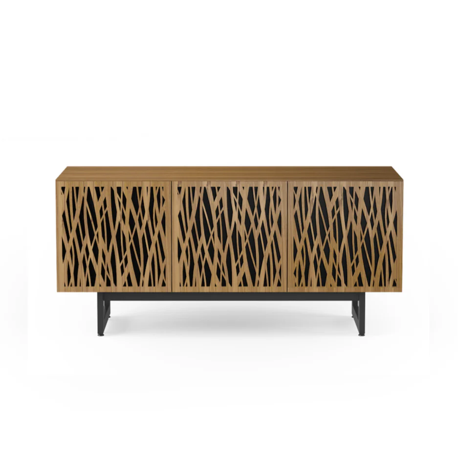 Natural Walnut Entertainment Cabinet for Living Room