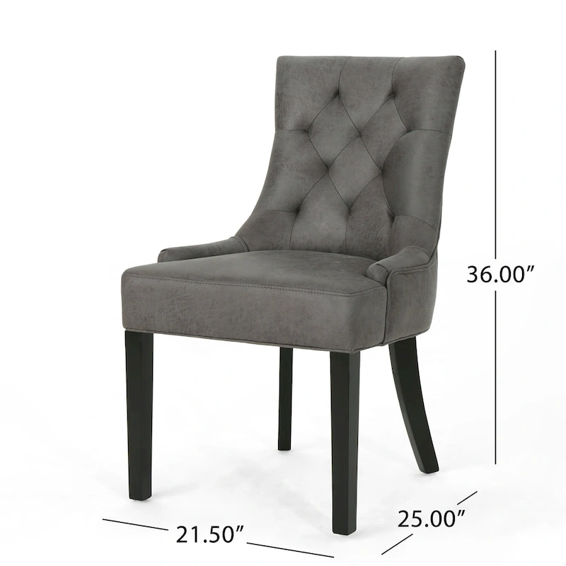 Hayden Traditional Microfiber Dining Chairs (Set of 2) by Christopher Knight Home