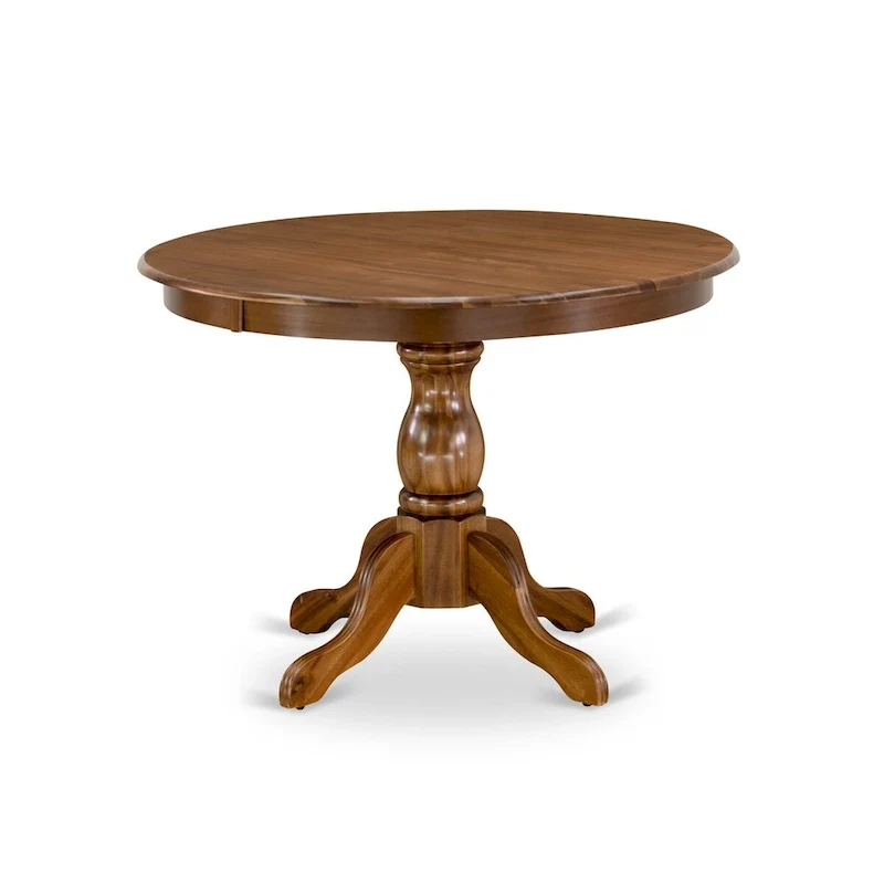 East West Furniture 5 Piece Dinette Set- a Round Dining Table and 4 Parson Dining Chairs, (Finish & Upholstered Option)