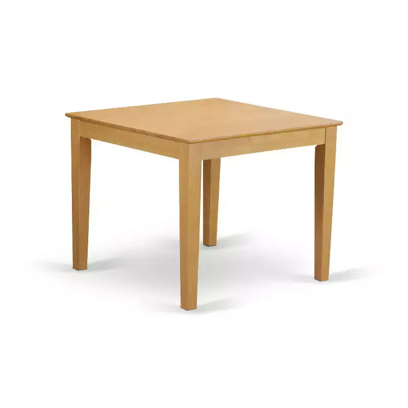HomeStock 3-Piece Natural Brown Oak Finish Solid Wood Top Dining Table Set