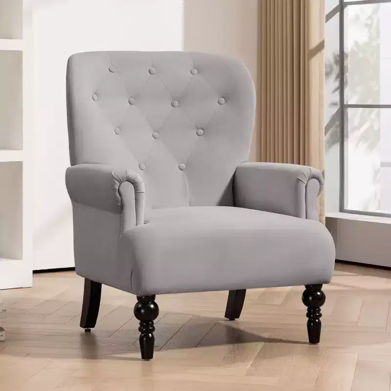 31'' Wide Velvet Wingback Chair