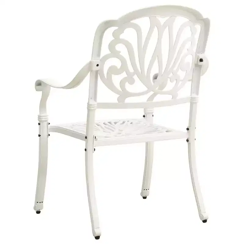 vidaXL Garden Chair Set of 2 Bronze Cast Aluminum Standard Tough